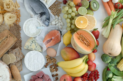 Different food groups with high nutrition value